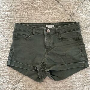H&M Dark Green High Waist Women's Shorts size 6